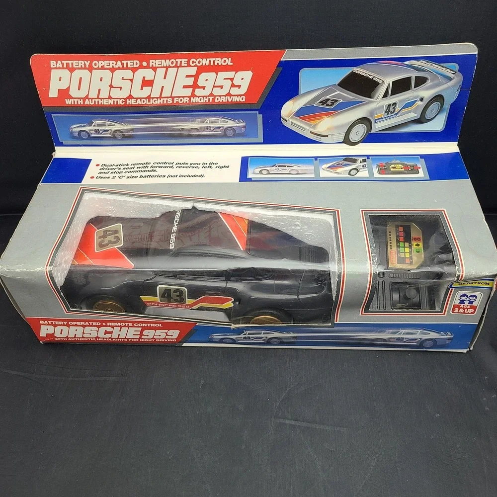 Hedstrom Battery Operated Remote Control‎ Porsche 959 Vintage 1985 Sealed Box